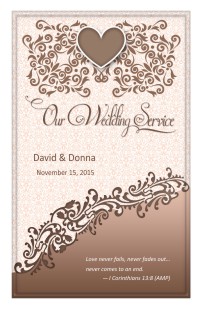 Wedding Program Cover Template 12D - Version 2